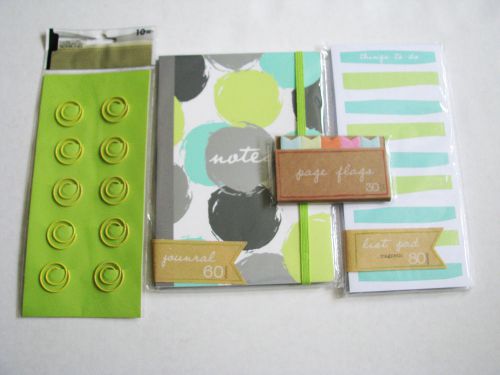Planner Goodies Stationery Lot/Bundle Target Pad, Journal, Page Flags,Clips