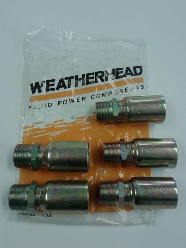 Weatherhead Hydraulic Hose Fittings, P/N 16U-116, 1&#034; MNPT x 1&#034; Hose, Sealed 5pk