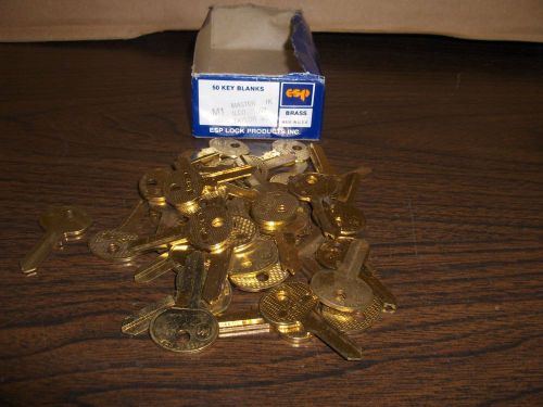 MASTER M1 NEW KEY BLANKS. BOX OF 39 BLANKS. MADE BY ESP, BRASS.