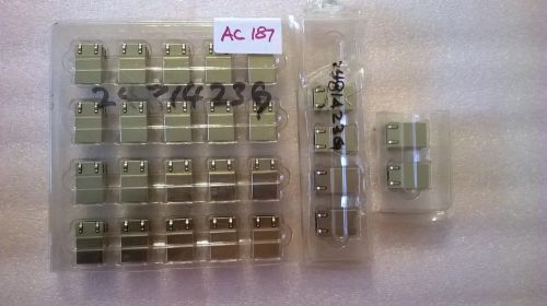 AC187  Lot of 26 pcs Shielded Modular Jack 10/100BT w/ 2 LEDs Tab Up R/A T/H