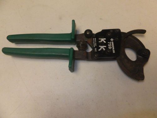 Greenlee 759 Racheting Cable Wire Cutters Ratchet Cutter Free Shipping!