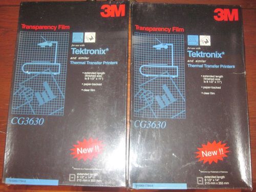 NEW Lot of 2 3M Transparency Film - CG3630 - 8.5&#034; x 14&#034; - 100 Pages Total