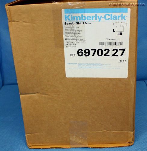 Kimberly-Clark Disposable Scrub Shirts Case of 48 Large Blue 69702