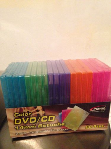 PENGO CD/DVD/Blu Ray -BOX OF 20 Cases-14mm Standard 1 Disc Multi Colors