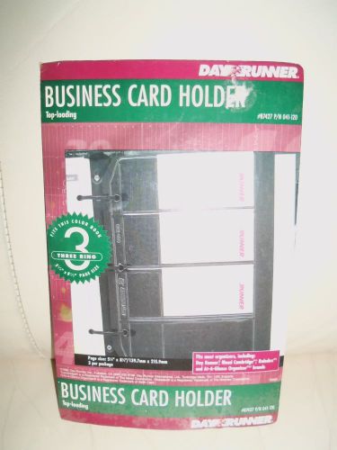 Day Runner Bussiness Card Holder Pages 5 1/2 x 8 1/2 Inches (041-120) NEW
