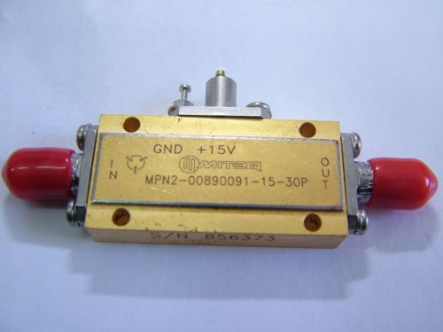 Rf power amplifier 1 watt 400mhz - 1.2ghz miteq mpn2-00890091-15-30p for sale