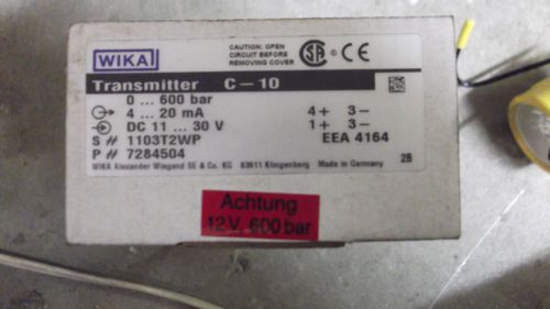 Wika c-10  pressure transmitter 600 bar dc 11......30 v used in palfinger effer