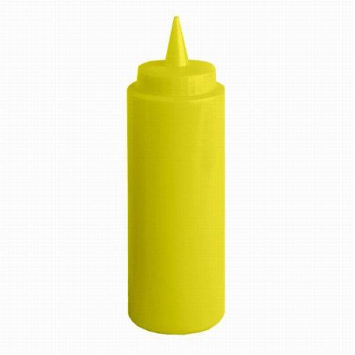 1 pc 12oz yellow 12 oz plastic squeeze bottle bottles no tip caps commercial new for sale
