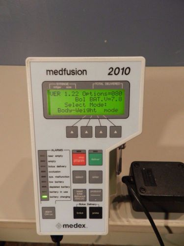 Medfusion 2010 Syringe Infusion Pump With Power Pack