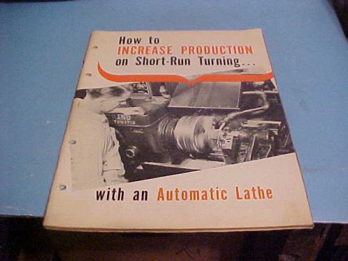 CA.1950&#039;S INDUSTRIAL MACHINERY INCREASE PRODUCTION SHORT RUN AUTOMATIC LATHE