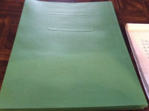 Green two pocket folders