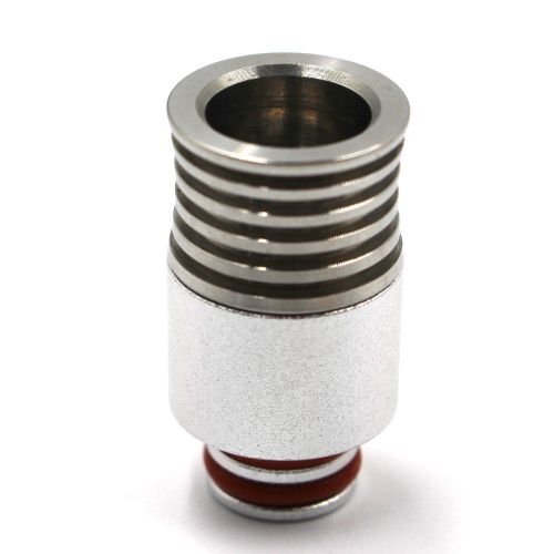 For 510 thread Atomizer Tank Stainless Wide Bore Drip Tip Mouthpiece V6  Silver