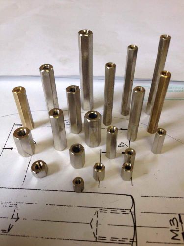 Standoff spacer hex m2.5 nickel plated / brass 25/50/100 pieces for sale