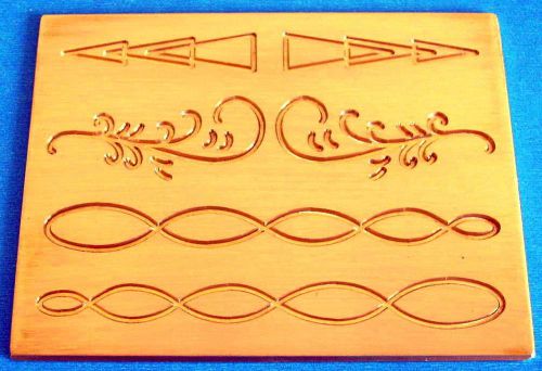 Engraving Template Brass - Decorative Patterns - Fits a 2-3/4&#034; copy slide. New