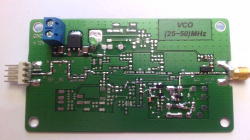 25-50 Mhz VCO RF, voltage-controlled oscillator.
