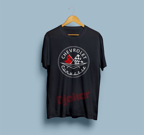 New !!! Chevrolet corvette Racing Logo Men&#039;s Black T Shirt Size S to 3XL