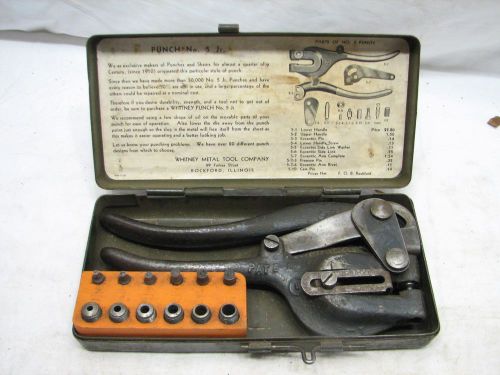 Roper whitney no. 5 jr hand punch set sheet metal tool w/box for sale
