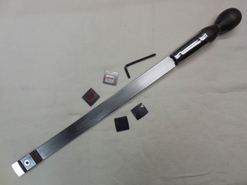 Sandvik coromant machinists hand scraper 1&#034; x 20&#034; with carbide blades for sale