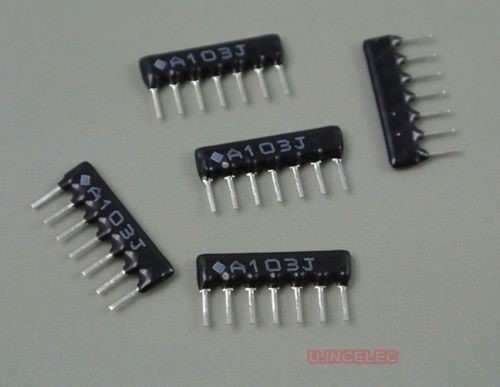 100pcs FengHua Thick Flim Network Resistor 10K Ohm SIP7 bussed array A07-103J