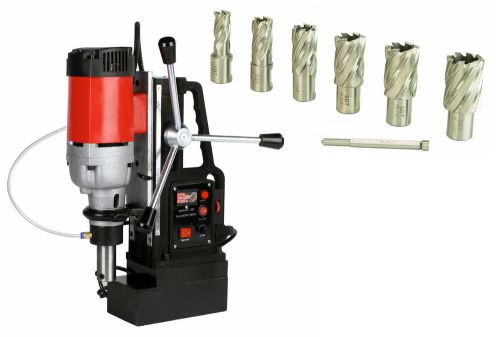 Sdt md28 2&#034; magnetic drill 2900 lb mag force w/ annular cutter 7 pc kit 1&#034; depth for sale
