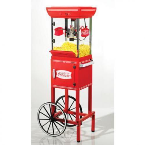 NEW Nostalgia Electric 48&#034; Popcorn Machine Maker Cart Stand Kettle Popper CCP399