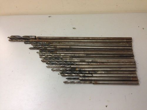 19 assorted long-shafted drill bits for sale
