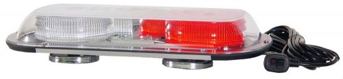 Sho-me led double beacon light bar 17&#034; mag mount bright made in usa red white for sale