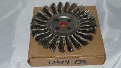 6&#034; Industrial Steel Knoted Wire Brush 1/2 to 5/8 8000 MAX RPM Anderson TS6-13674