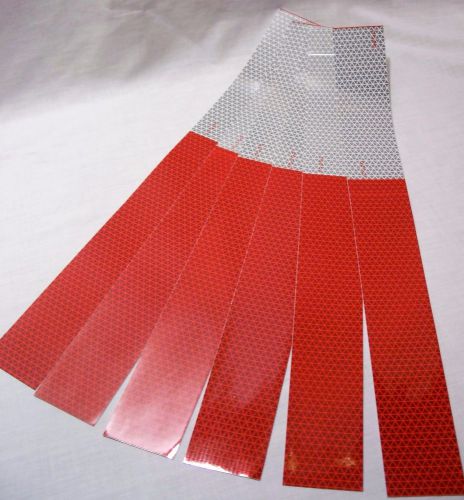 8 FEET DOT C2 CONSPICUITY TAPE REFLECTIVE RED WHITE 6 STRIPS TRUCK TRAILER