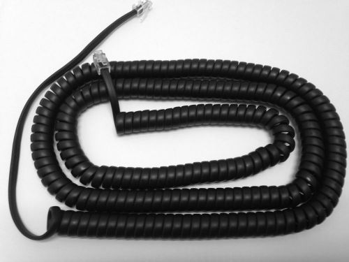 NEW 25&#039; Black Handset Curly Cord for SNOM IP Phone 821 870 720 765 300 320 370