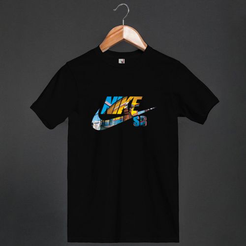 New !!! Nike Art SB Logo Men&#039;s Black T Shirt Size S to 3XL