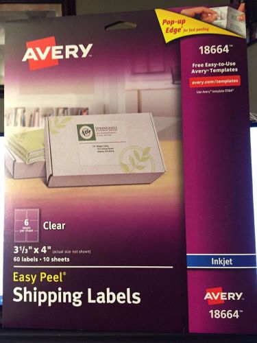 18664 3 1/3&#034;X4&#034; EASY PEELL SHIPPING LABELS   60 LABELS  &amp; 22920 GLLOSSY WHITE 54