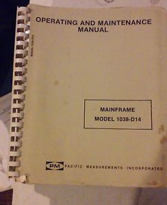 Wavetek Network Analyzer Mainframe 1038-D14 Manual, Original