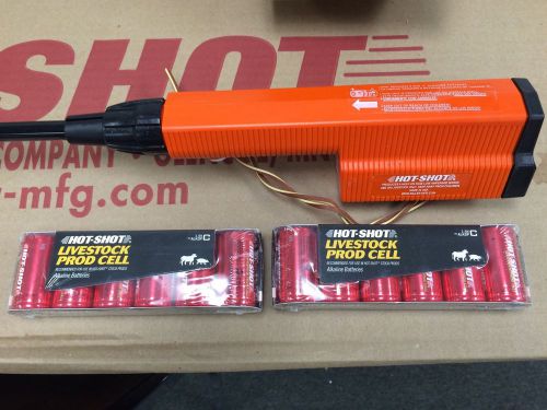 Hotshot Cattle Prod (Orange One) Two Packs Of Batteries Included