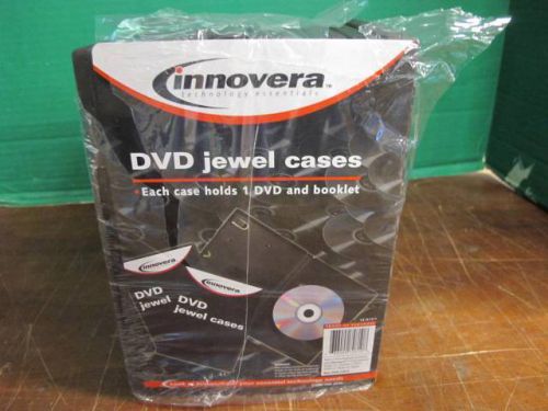 INNOVERA  IVR72810 PACK OF 10 SLIM JEWEL STORAGE CASE FOR DVD &amp; BOOKLET