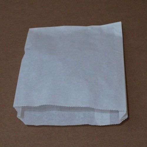 6.5&#034;x1&#034;x8&#034; White Grease Resistant Dry Wax Paper Sandwich Bags