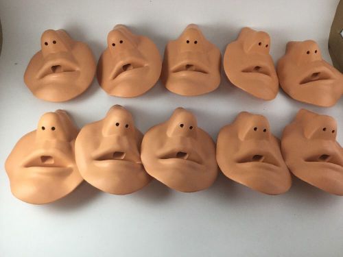 Lot of 10 CPR Training Replacement Mouths - Chris Clean Ambu Simulator