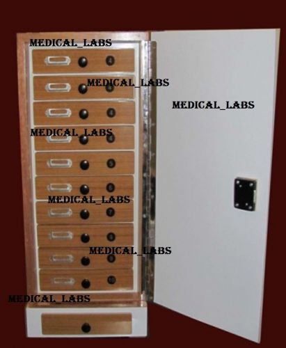 MICROSCOPE SLIDE CABINET Wooden Microscope prepared slide Storage Cabinet ASI