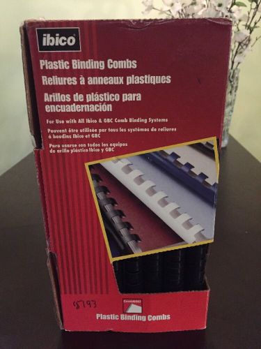 100 pc IBICO 3/4&#034; Plastic Binding Machine Combs BLACK Spines Binder