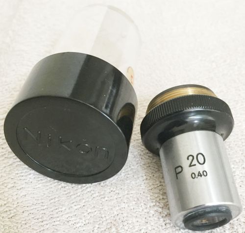 Nikon P20 0.40 Microscope Objective Lens with Plastic Container