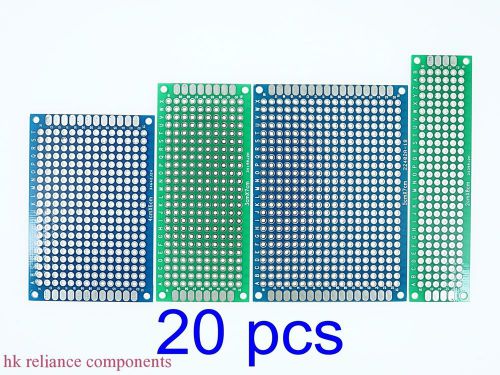20 pcs PCB Universal Prototype Circuit Board 2x8 3x7 4x6 5x7mm Thickness 1.2mm C