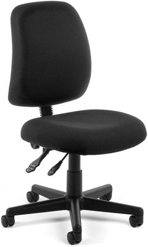 Office Medical Computer Task Chair in Black Stain Resistant Fabric -Clinic Chair