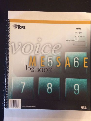 New Tops Voice Message Log Book