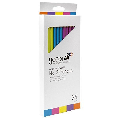 Yoobi Color your World No. 2 Pencils Multicolored (24 Count)