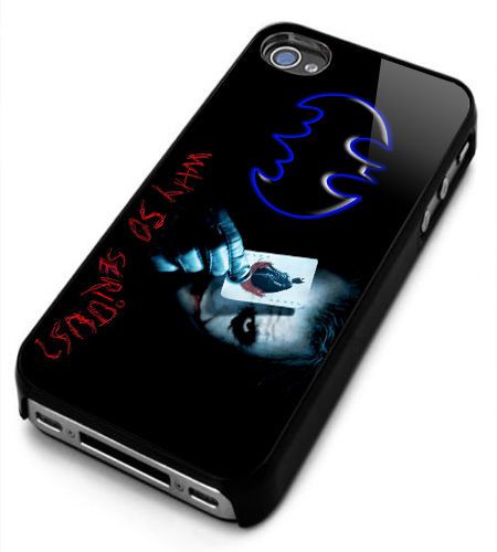 Rare WHY SO SERIOUS JOKER BATMAN Cover Smartphone iPhone 4,5,6 Samsung Galaxy