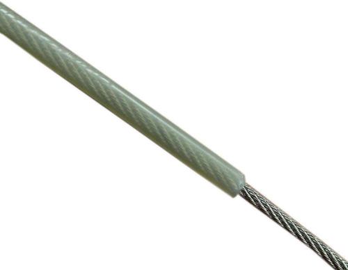 Loos Stainless Steel 302/304 Wire Rope, Nylon Coated, 7x7 Strand Core, 3/32&#034; Bar