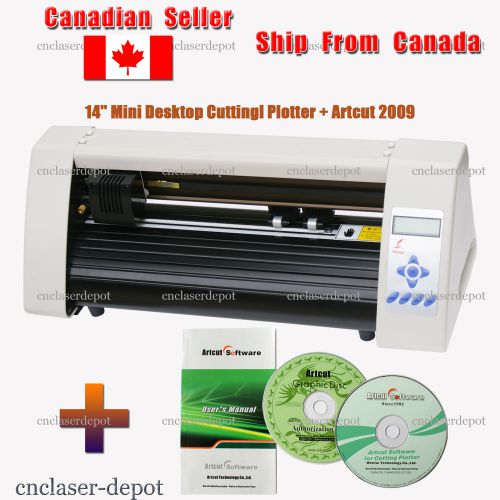 New 14&#034; a3 a4 desktop vinyl craft cutter printer cutting plotter with artcut2009 for sale