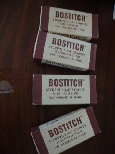 vintage bostitch staples  STCRP2115-1/4&#034; FOR B 8 STAPLER 4 BOXES 20,000 STAPLES