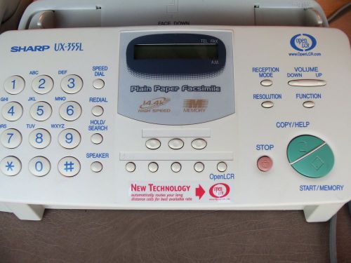 Used Sharp UX355LR Plain-Paper Fax Machine. Great Condition, Original Owner