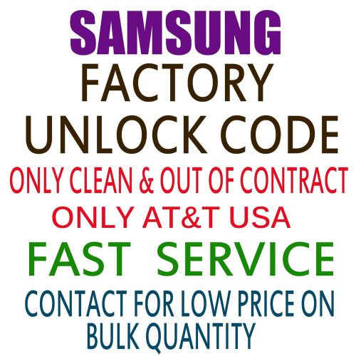 Samsung G870A UNLOCK CODE FOR SAMSUNG S5 G870A ONLY AT&amp;T USA CLEAN IMEI SERVICE